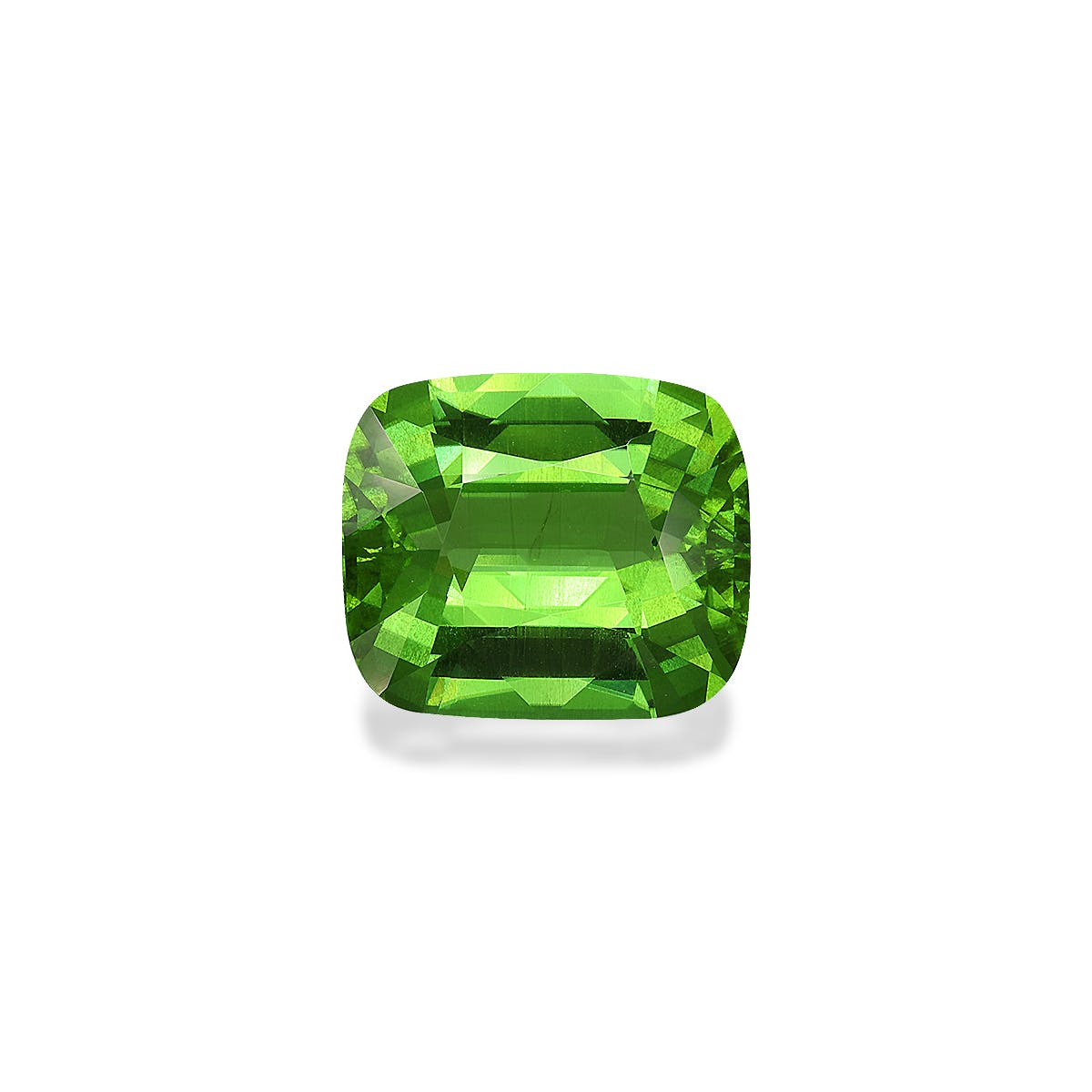 Peridot Cushion Fine Step Cut Green