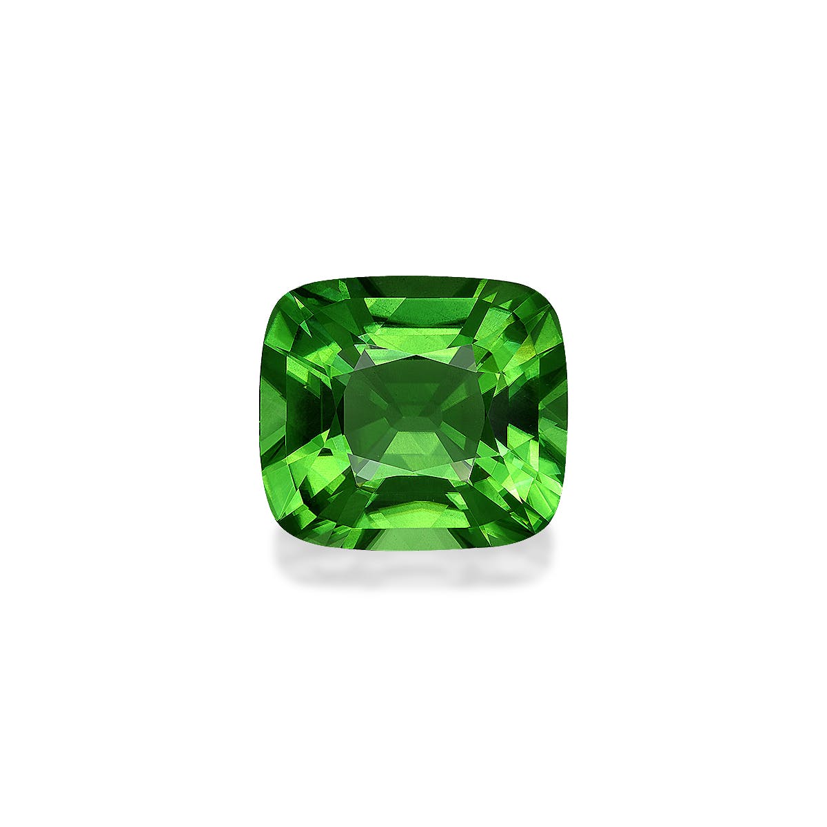 Peridot Cushion Fine Step Cut Green