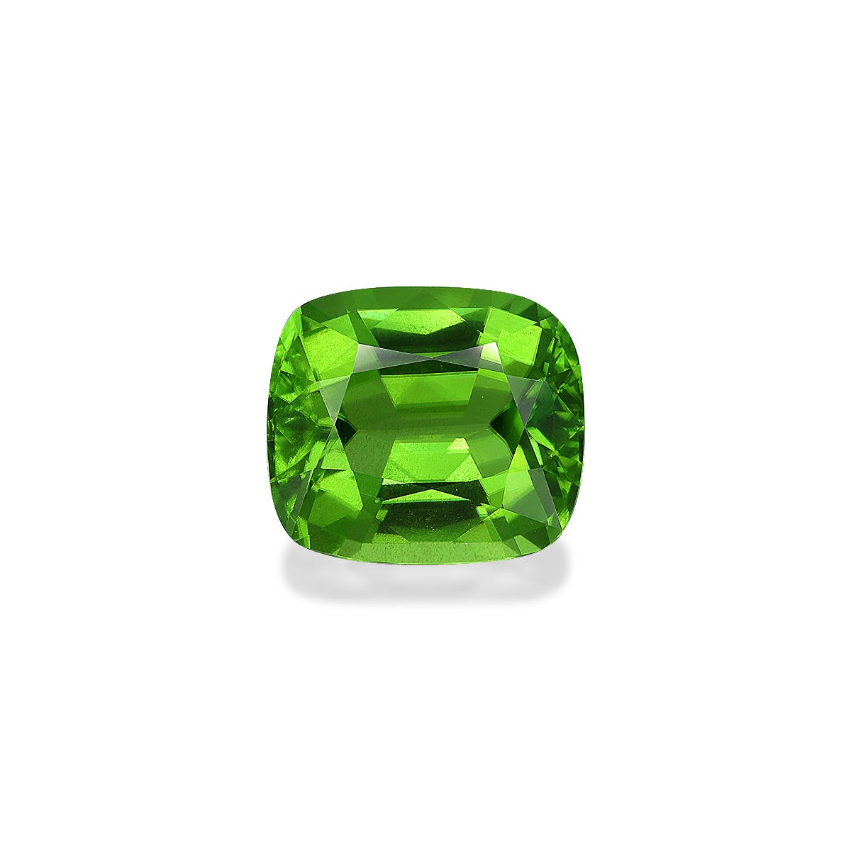 Peridot Cushion Fine Step Cut Green