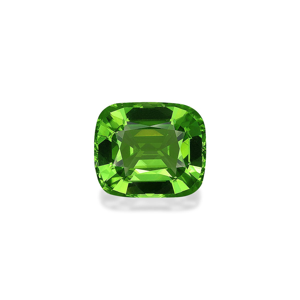 Peridot Cushion Fine Step Cut Green