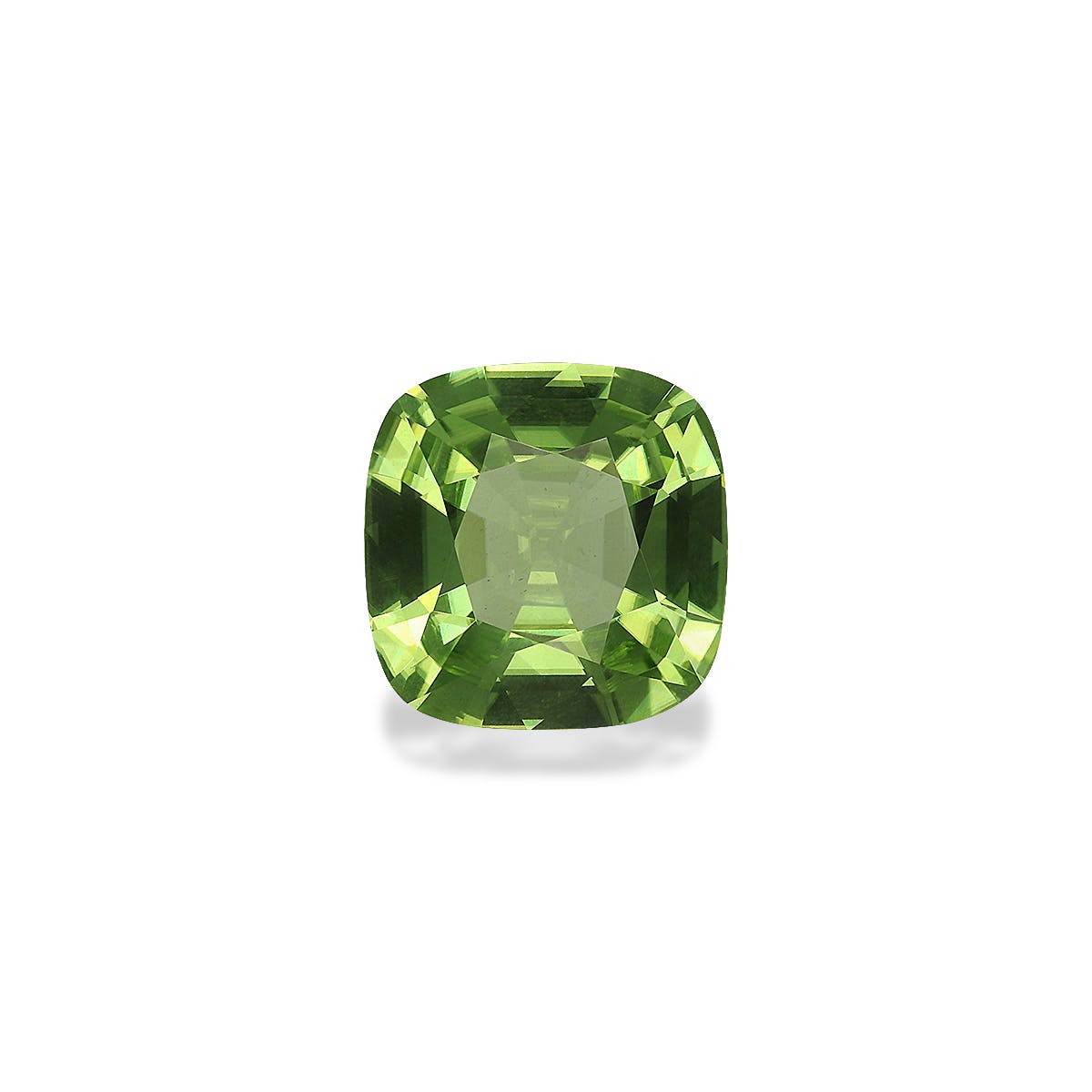 Peridot Cushion Fine Step Cut Lime Green