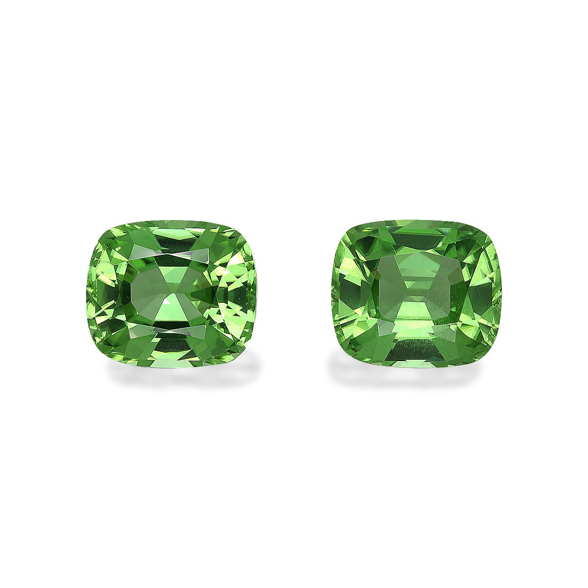 Peridot Cushion Fine Step Cut Lime Green