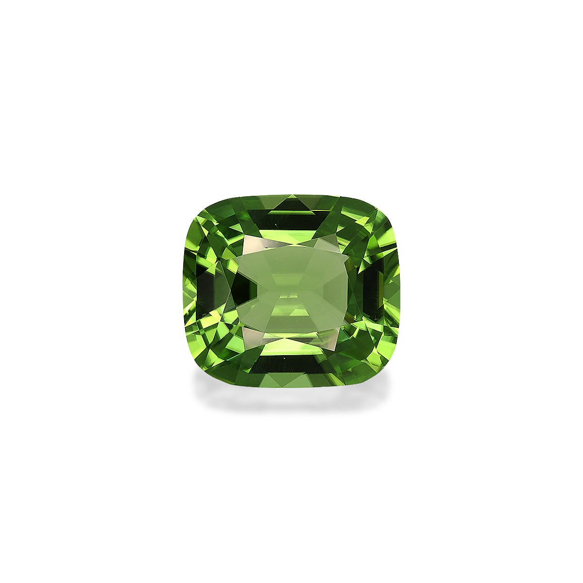 Peridot Cushion Fine Step Cut Green