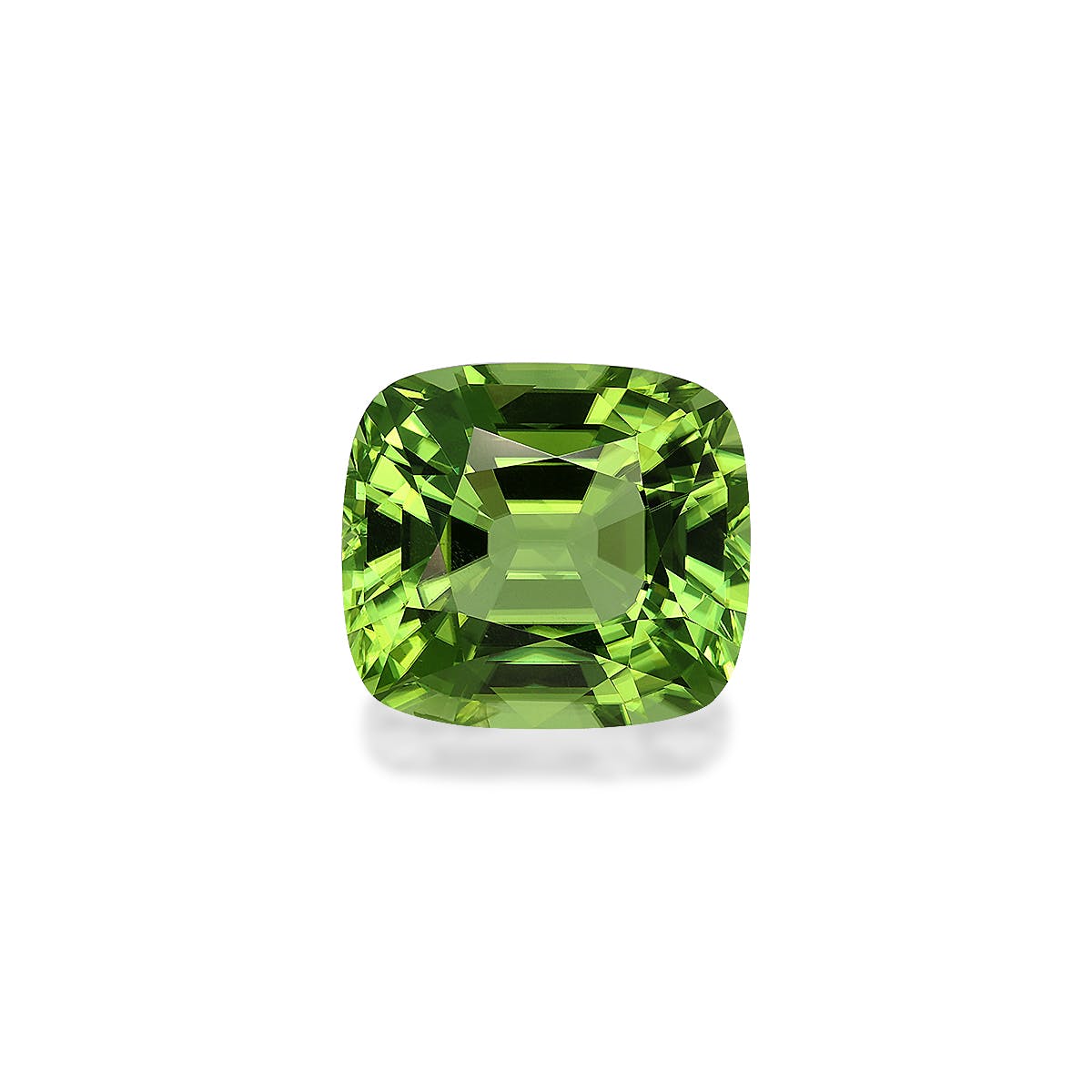 Peridot Cushion Fine Step Cut Green