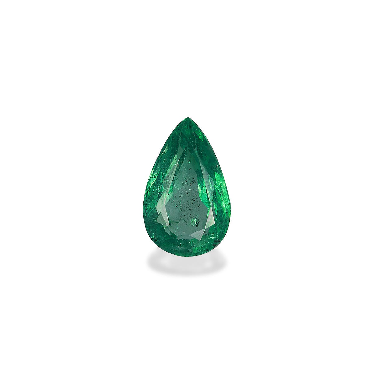 Zambian Emerald Pear Fine Step Cut Green