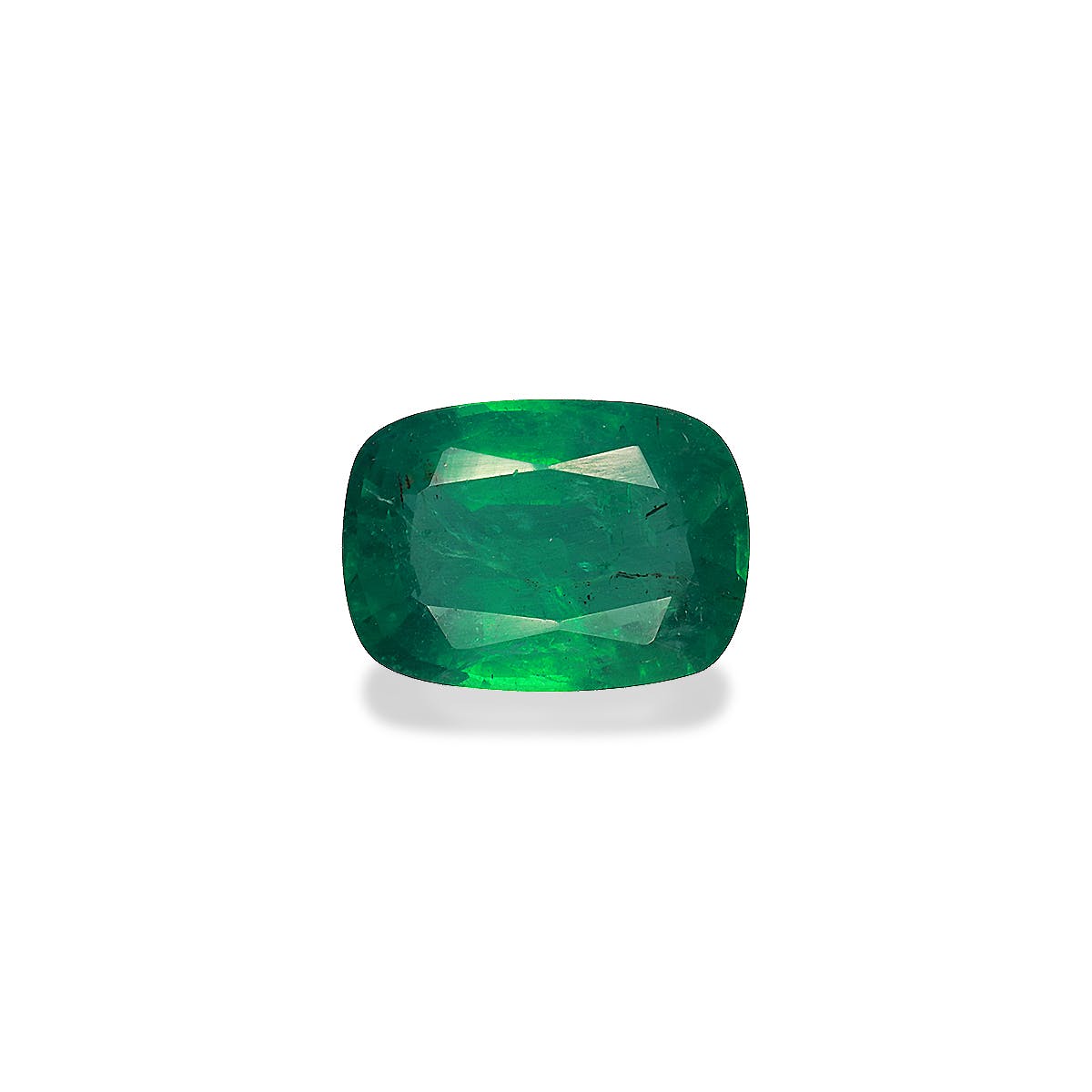 Zambian Emerald Cushion Fine Step Cut Green