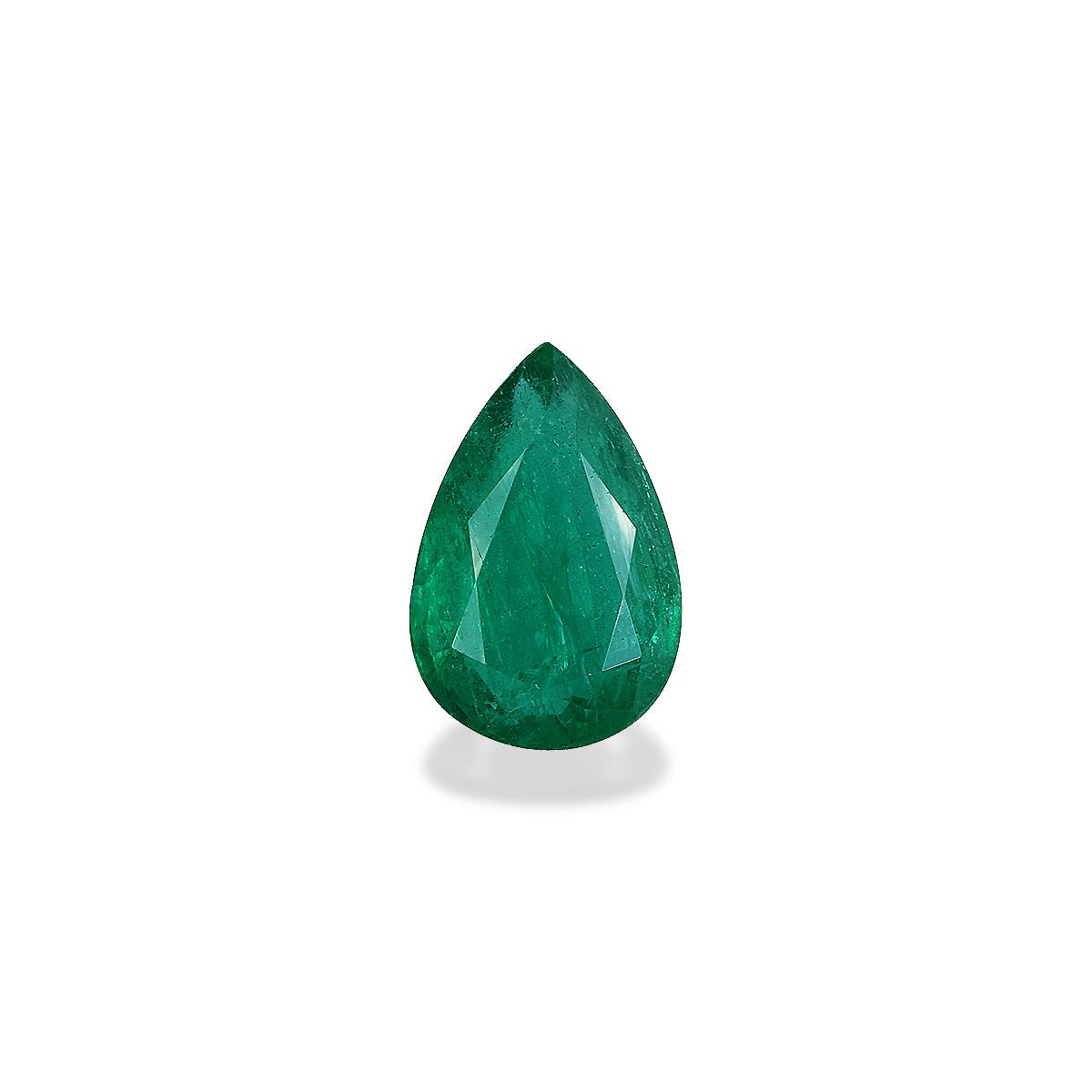 Zambian Emerald Pear Fine Step Cut Green