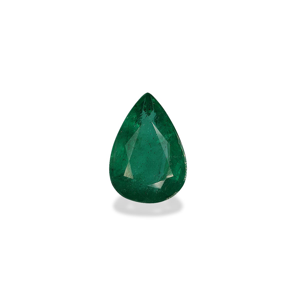 Zambian Emerald Pear Fine Step Cut Green