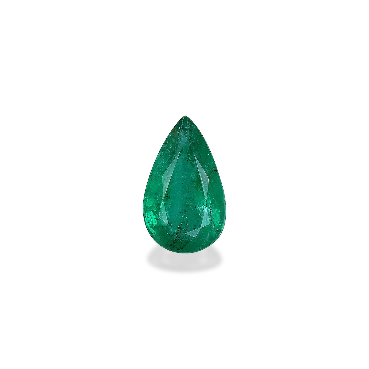 Zambian Emerald Pear Fine Step Cut Green