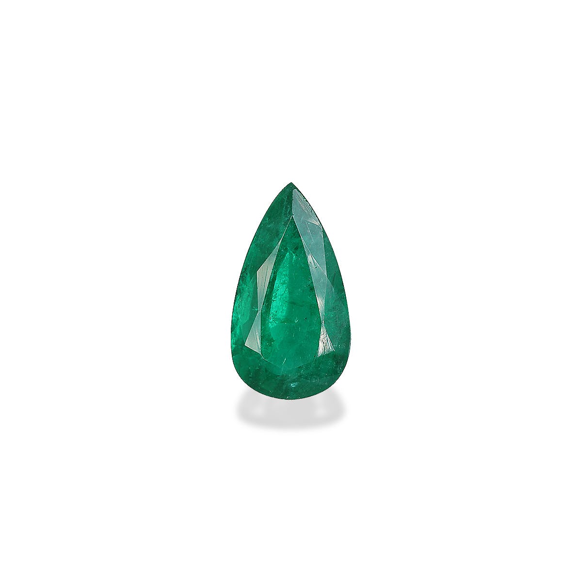 Zambian Emerald Pear Fine Step Cut Green