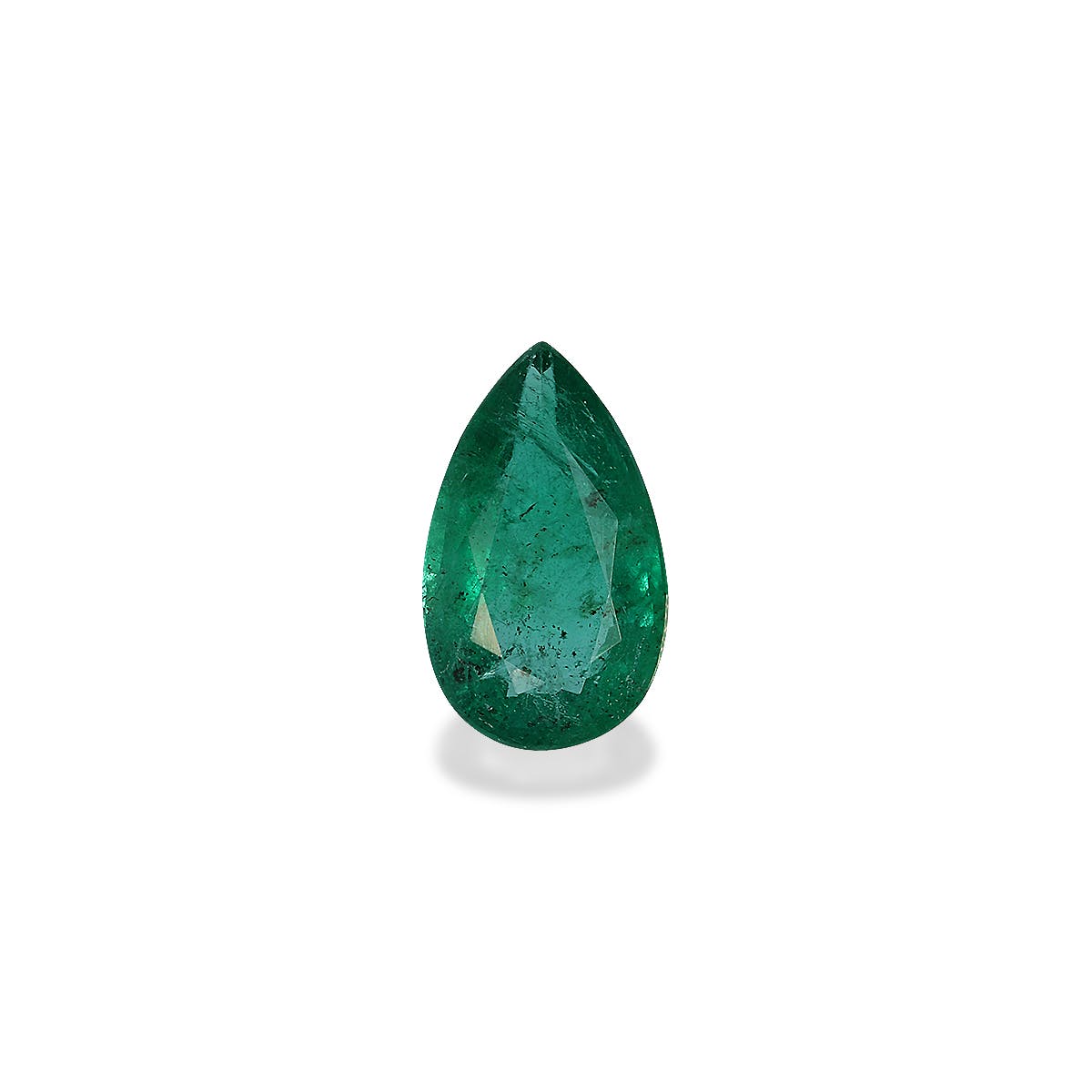 Zambian Emerald Pear Fine Step Cut Green