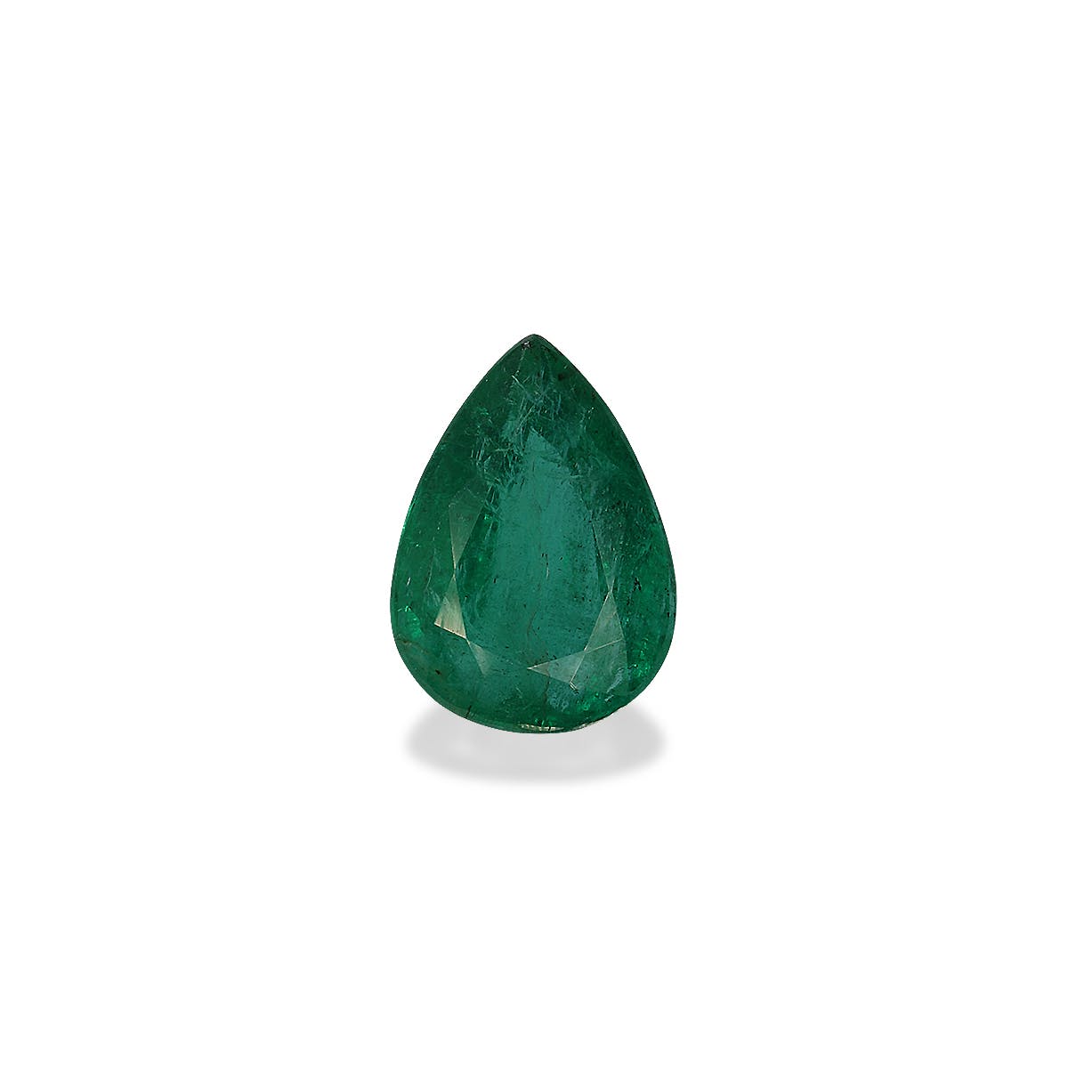 Zambian Emerald Pear Fine Step Cut Green