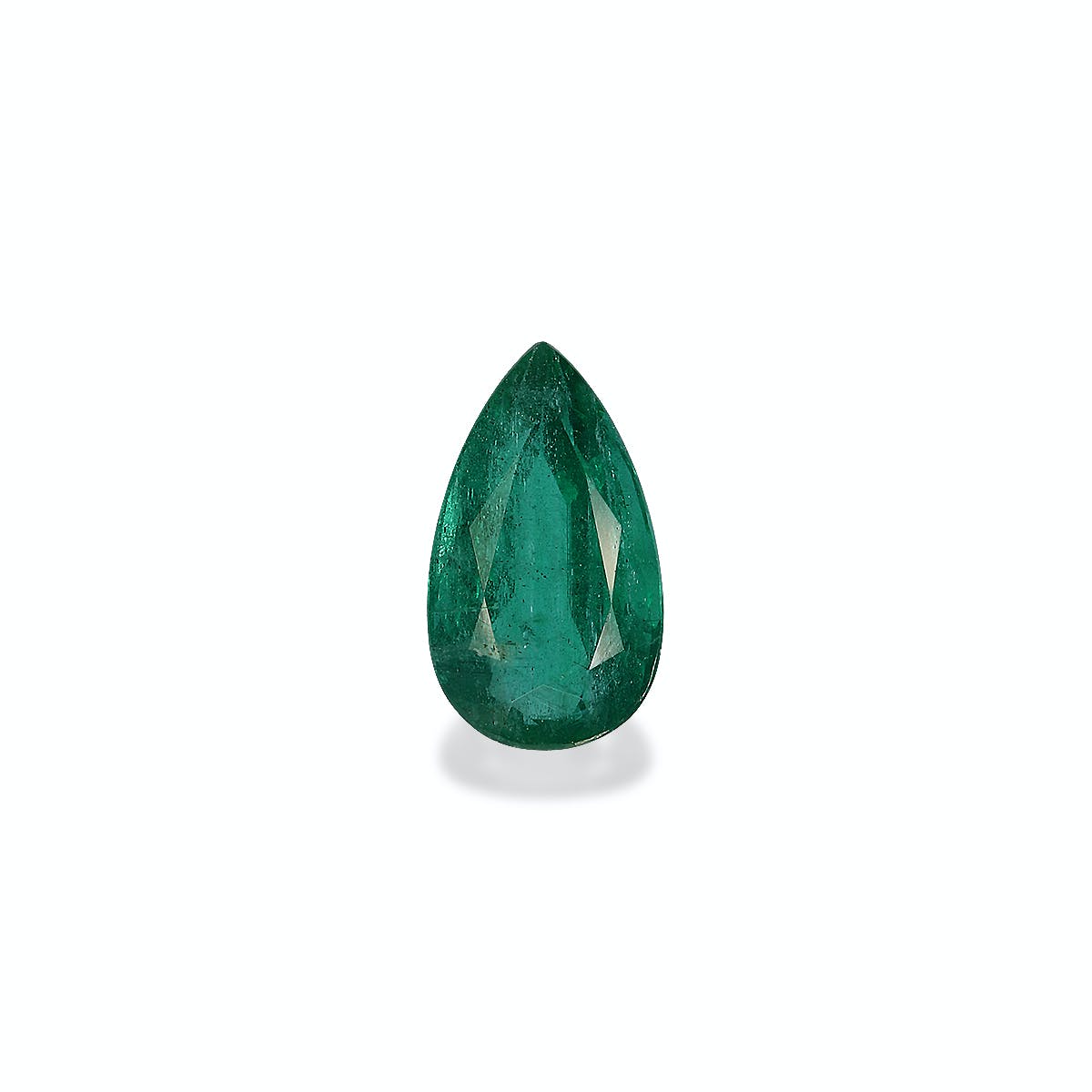 Zambian Emerald Pear Fine Step Cut Green