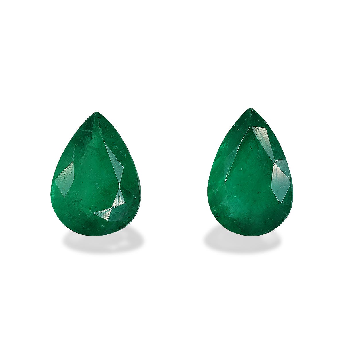 Zambian Emerald Pear Fine Step Cut Green