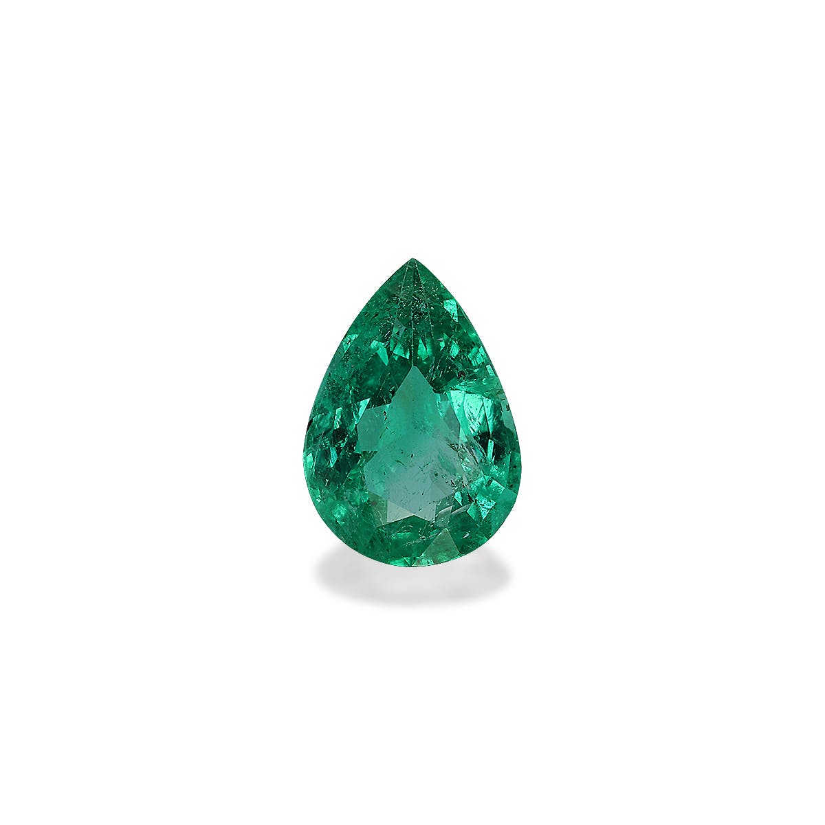 Zambian Emerald Pear Fine Step Cut Green