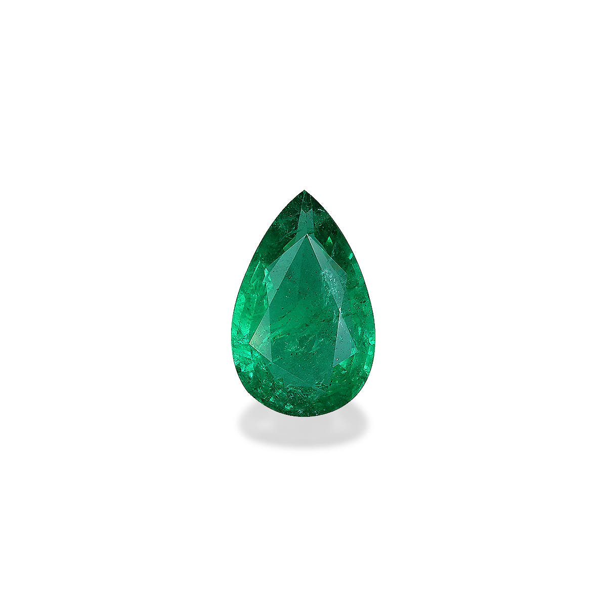 Zambian Emerald Pear Fine Step Cut Green