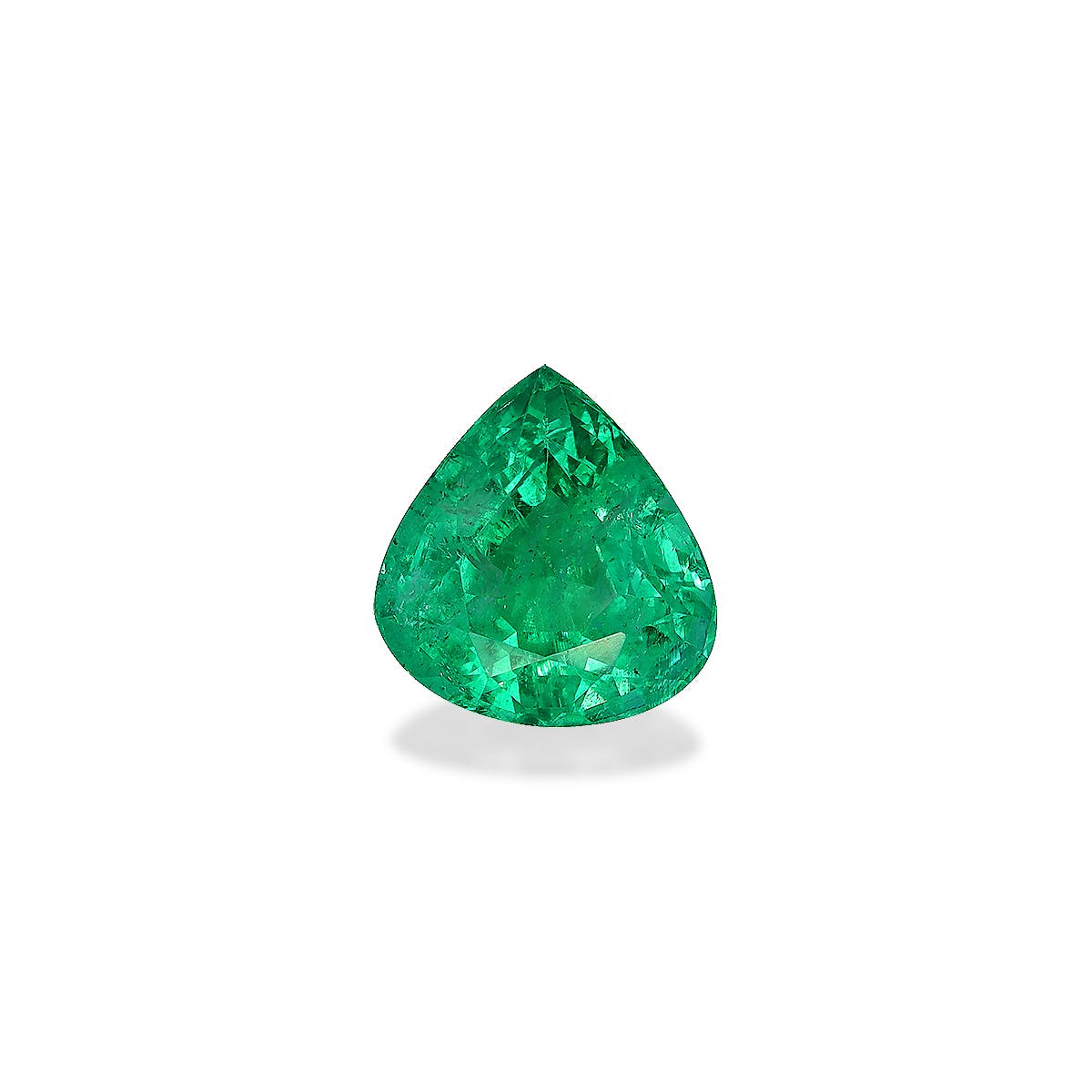 Zambian Emerald Pear Fine Step Cut Green