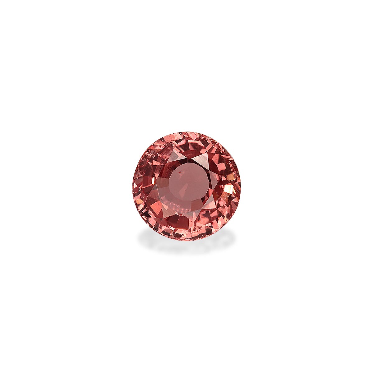 Padparadscha Sapphire Round Fine Step Cut Orange