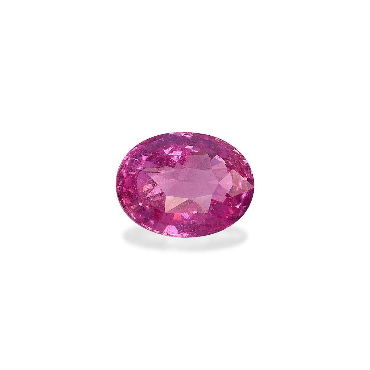 Pink Sapphire Oval Fine Step Cut Fuscia Pink