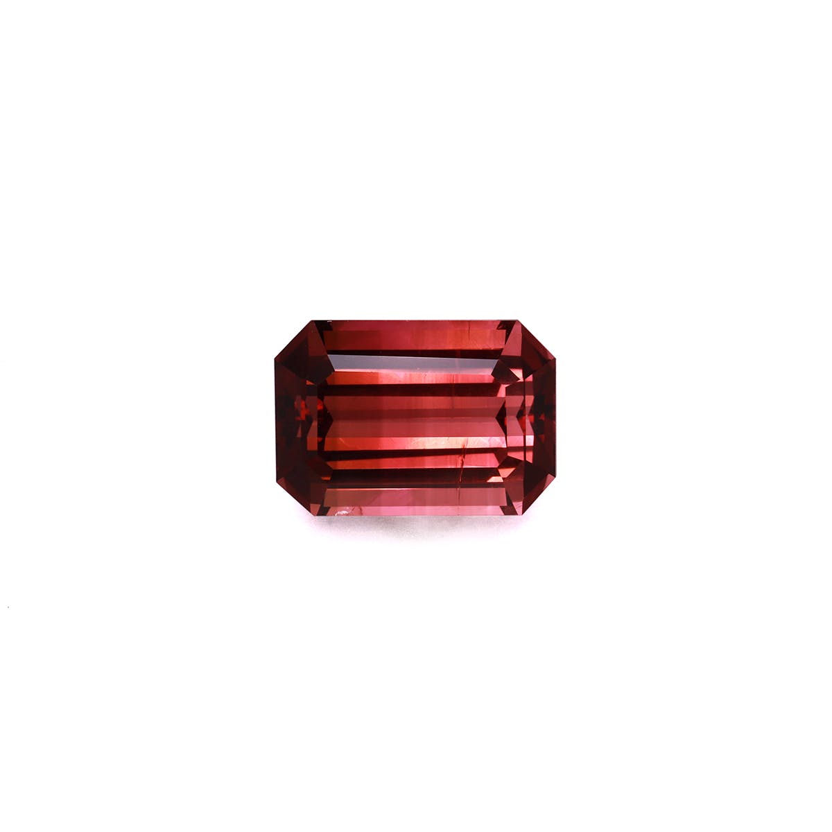 Pink Tourmaline Rectangular Emerald Cut Coral Pink