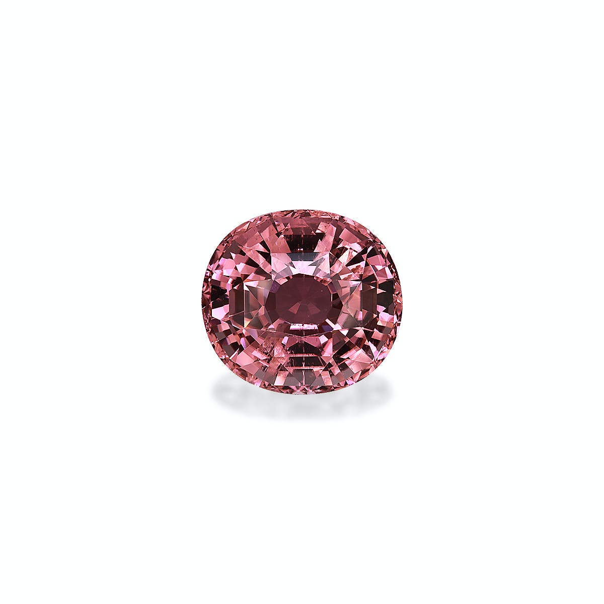 Pink Tourmaline Oval Fine Step Cut Flamingo Pink