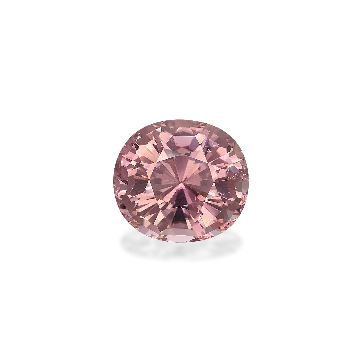 Pink Tourmaline Oval Brilliant Diamond Cut Salmon Pink