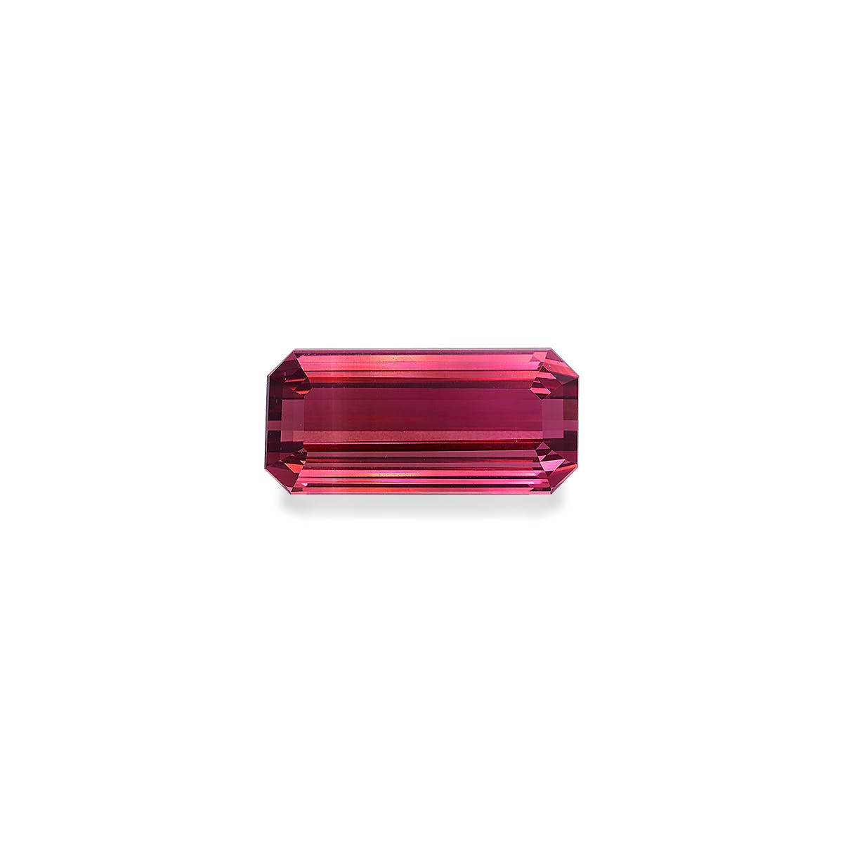 Pink Tourmaline Rectangular Emerald Cut Rosewood Pink