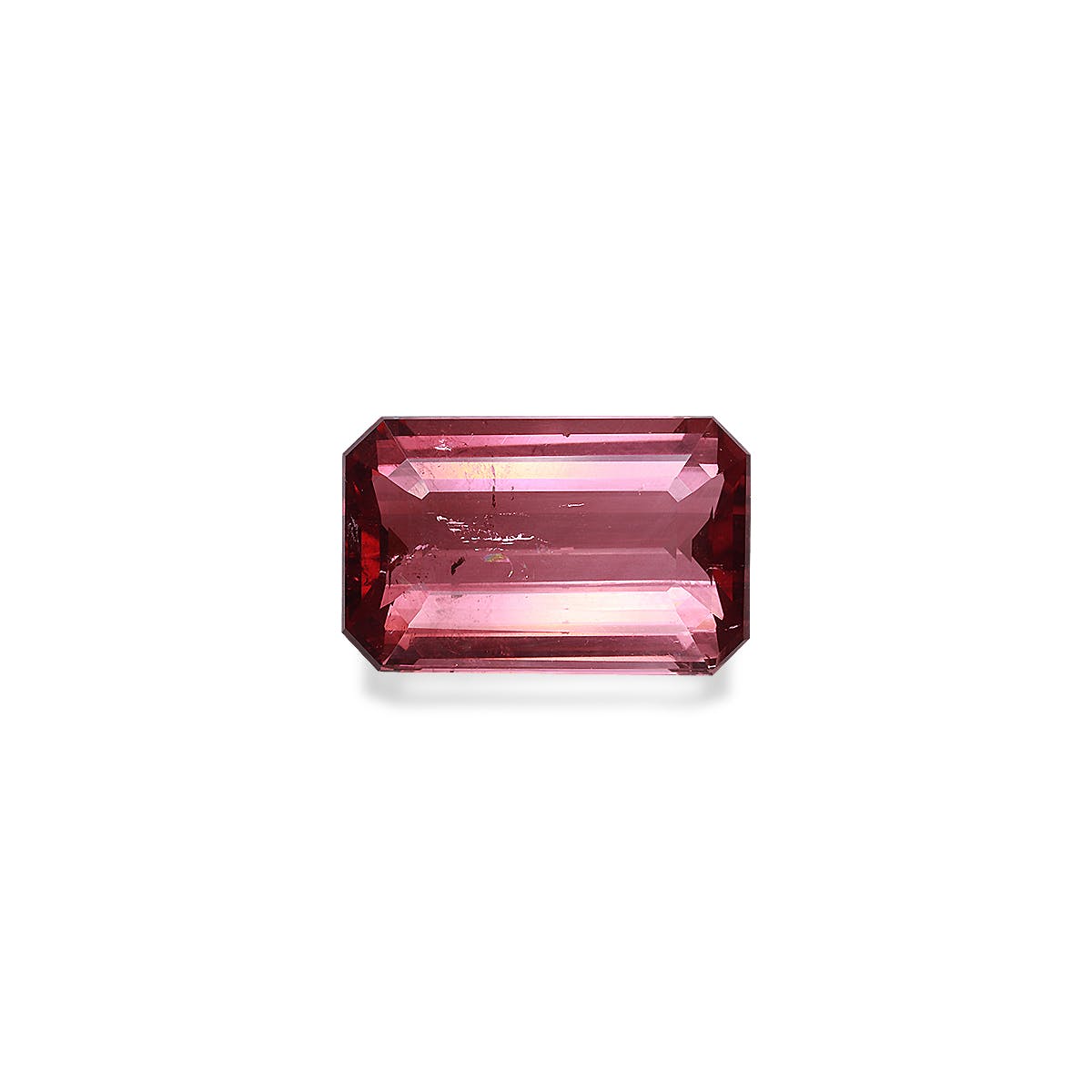 Pink Tourmaline Rectangular Emerald Cut Flamingo Pink