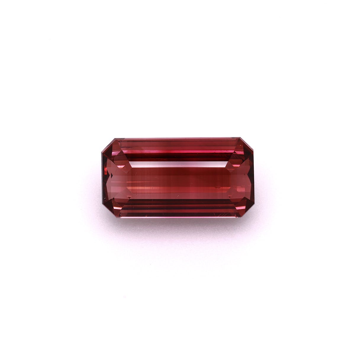 Pink Tourmaline Rectangular Emerald Cut Rosewood Pink