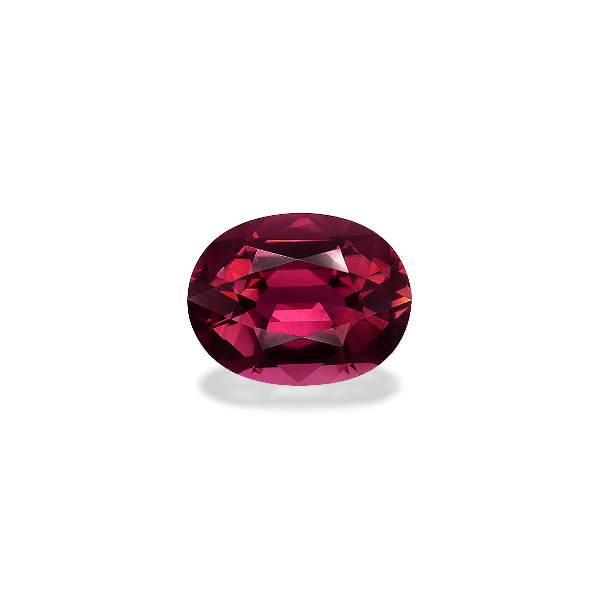 Red Tourmaline Oval Fine Step Cut Rose Red