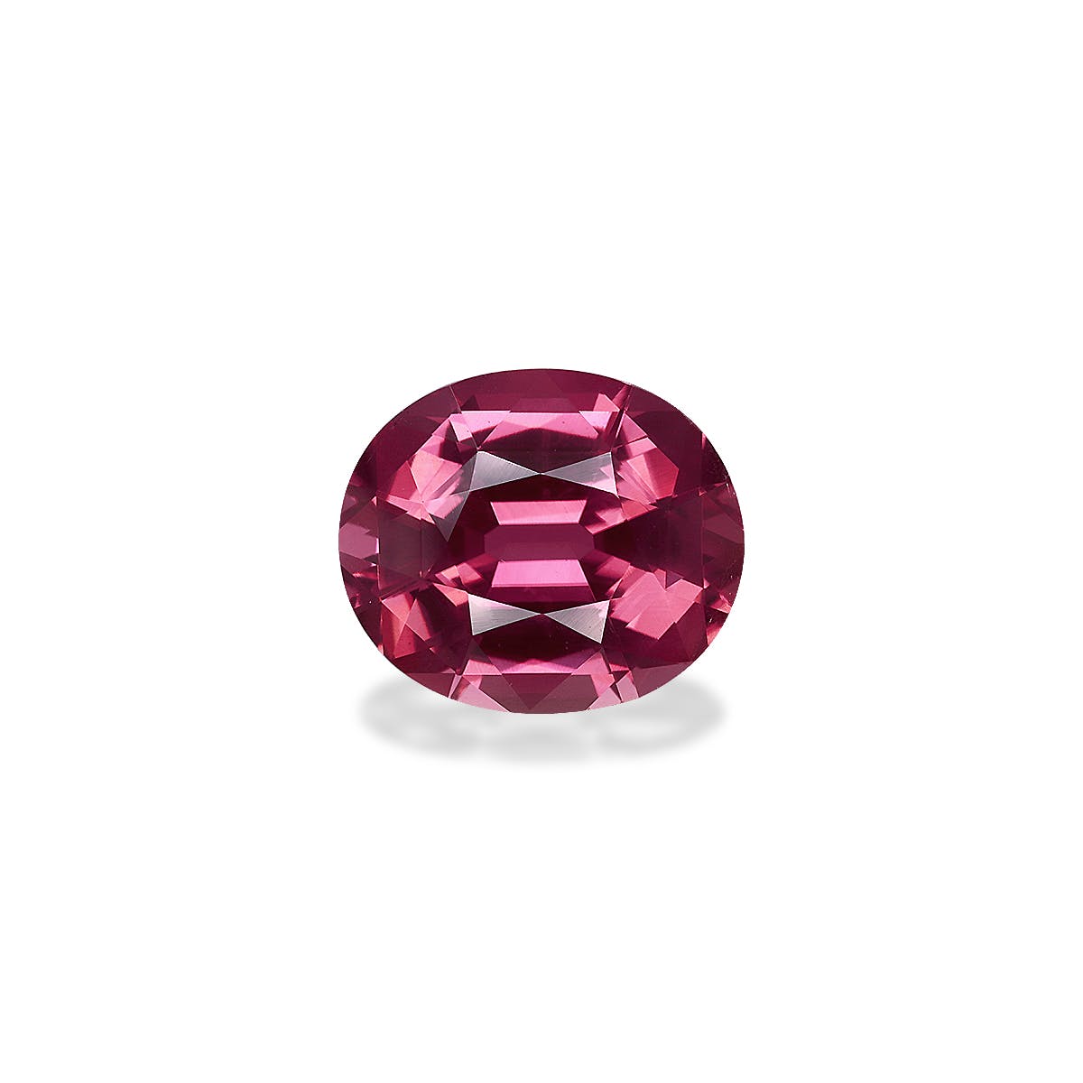 Red Tourmaline Oval Fine Step Cut Rose Red