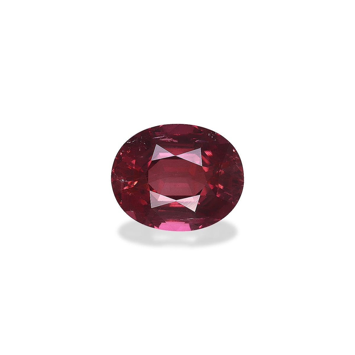 Pink Tourmaline Oval Fine Step Cut Rosewood Pink