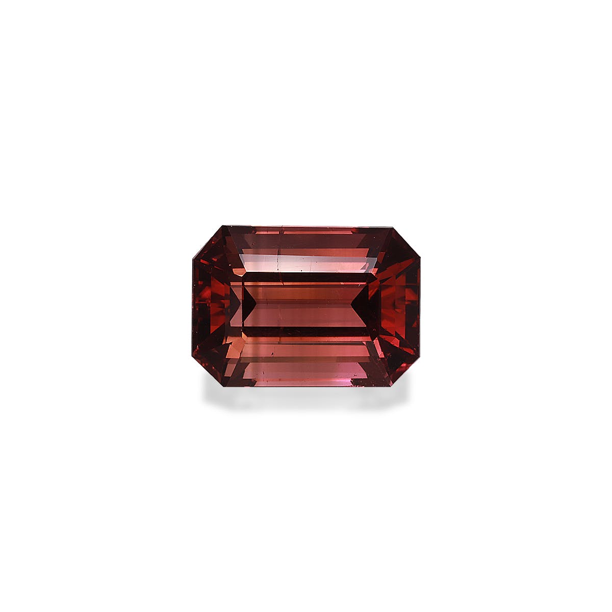 Pink Tourmaline Rectangular Emerald Cut Rosewood Pink