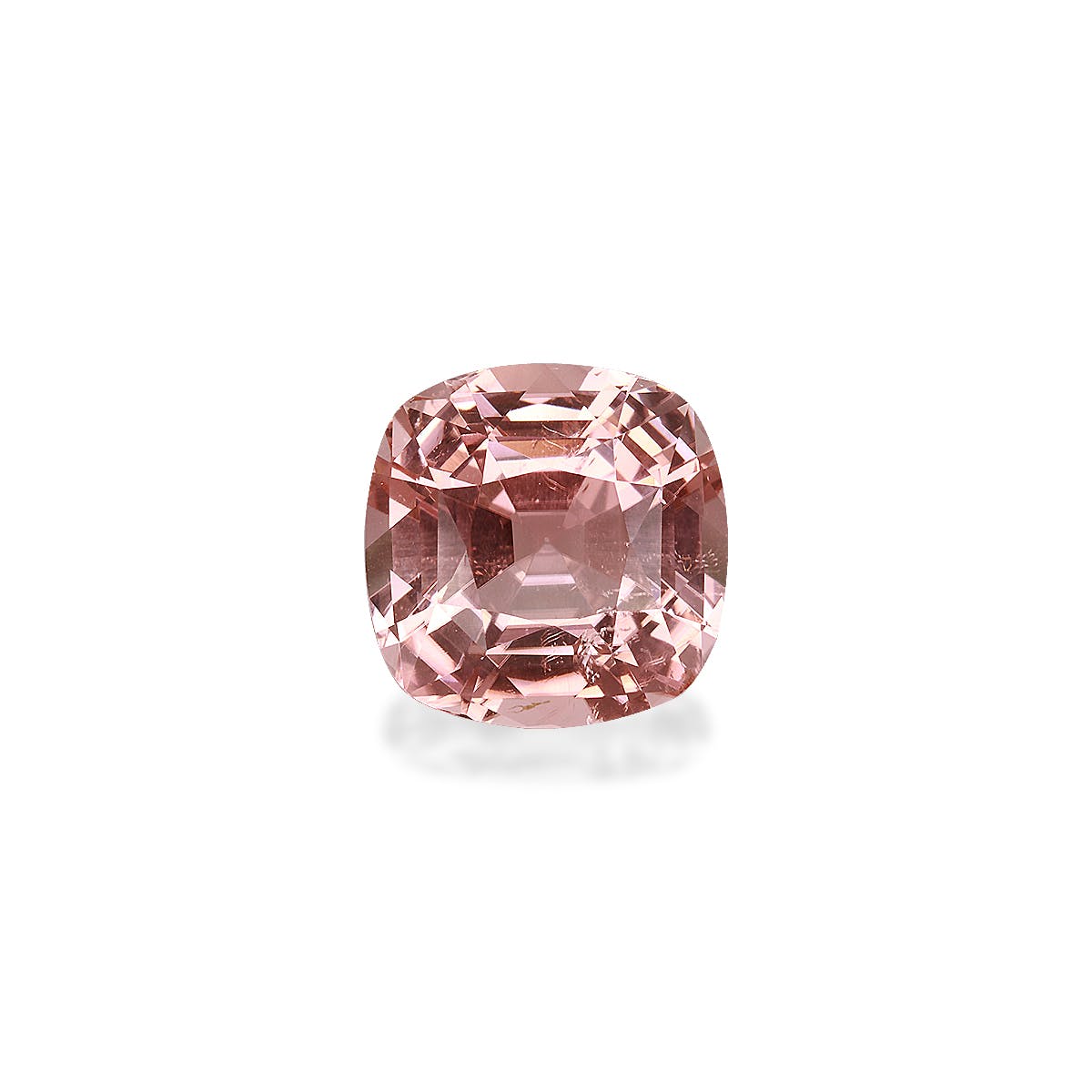 Pink Tourmaline Cushion Fine Step Cut Peach Pink