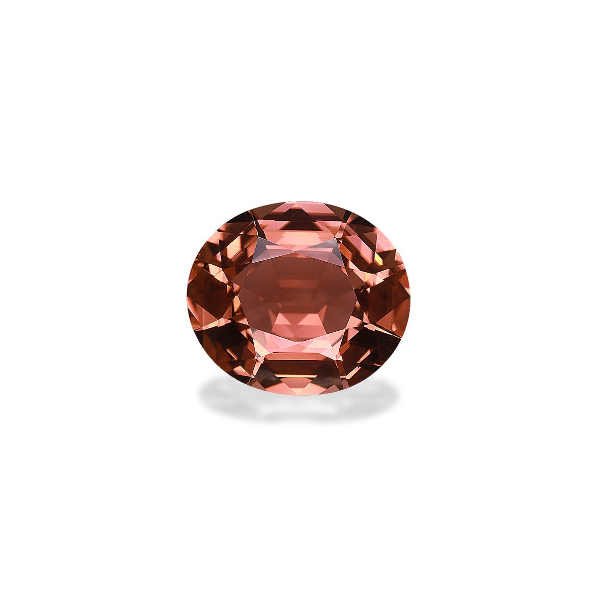 Pink Tourmaline Oval Fine Step Cut Salmon Pink