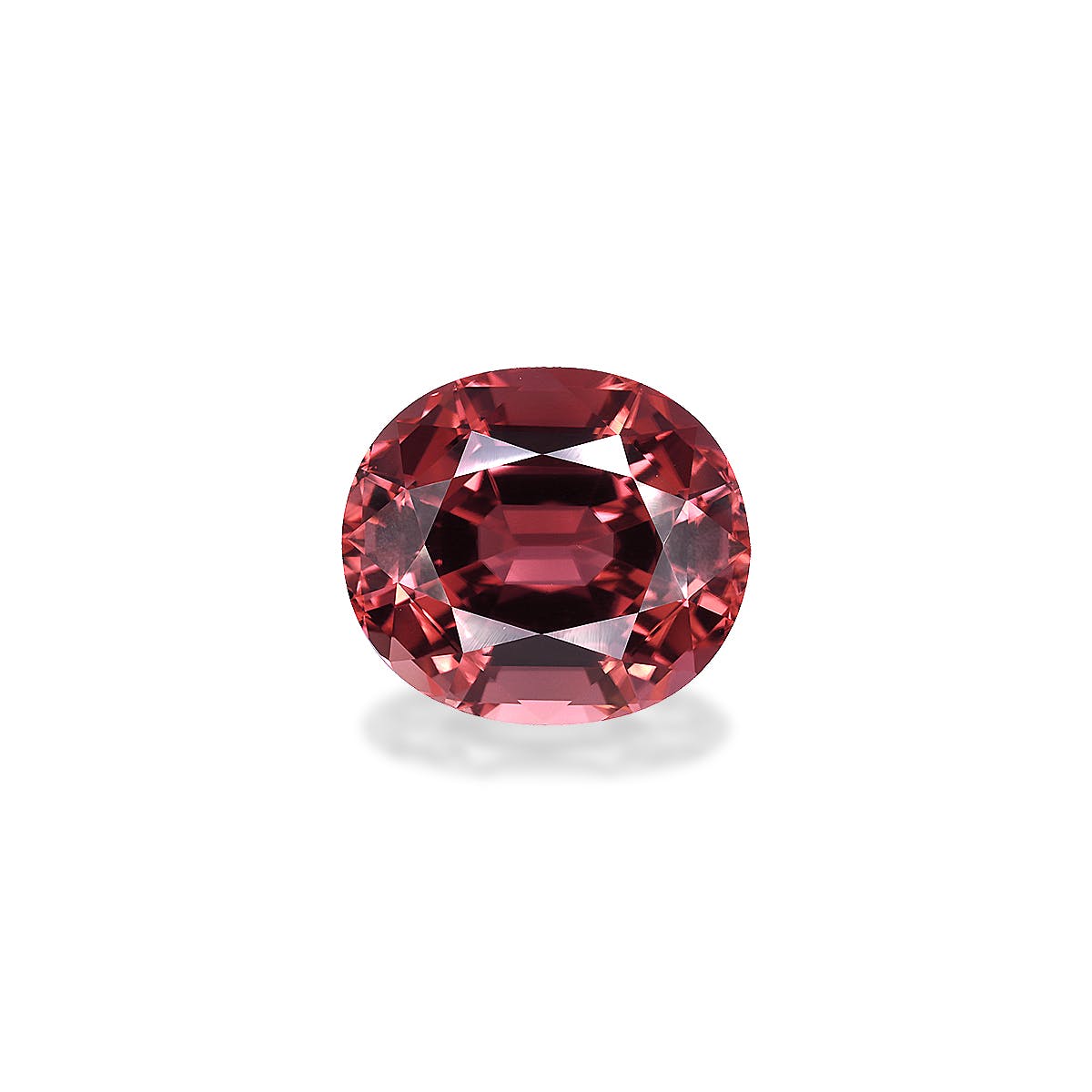 Pink Tourmaline Oval Fine Step Cut Rosewood Pink