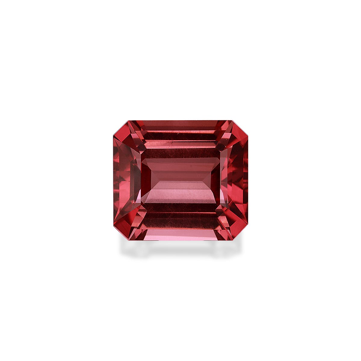 Pink Tourmaline Rectangular Emerald Cut Rosewood Pink