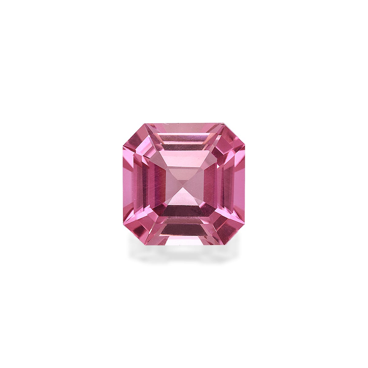 Pink Tourmaline Square Asscher Cut Flower Pink