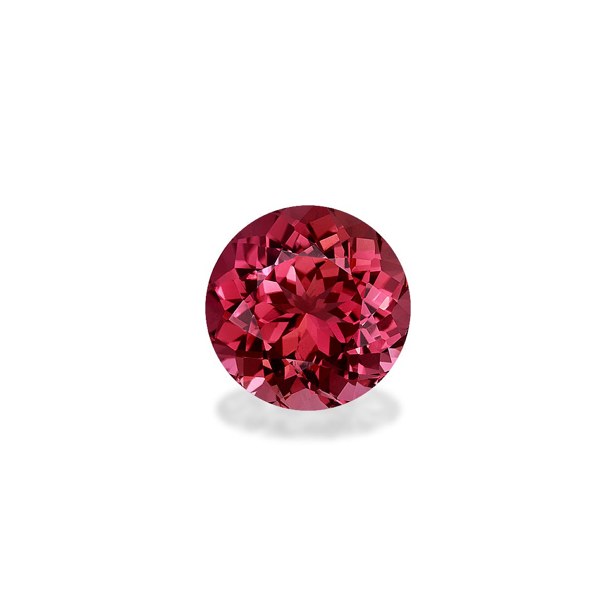 Pink Tourmaline Round Modified Brilliant Cut Rosewood Pink