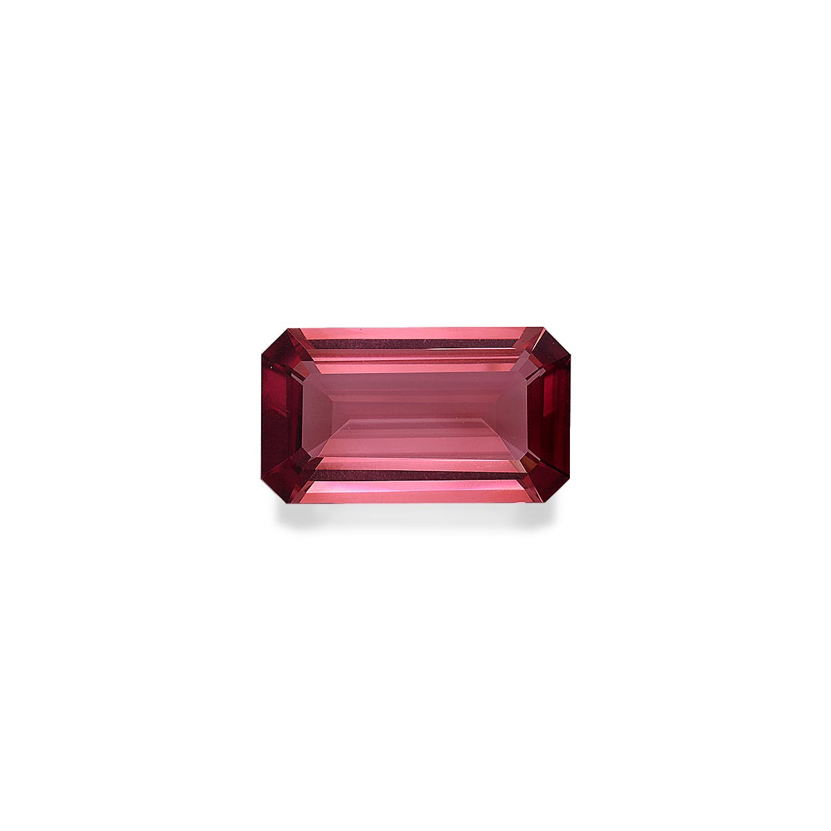 Pink Tourmaline Rectangular Emerald Cut Rosewood Pink