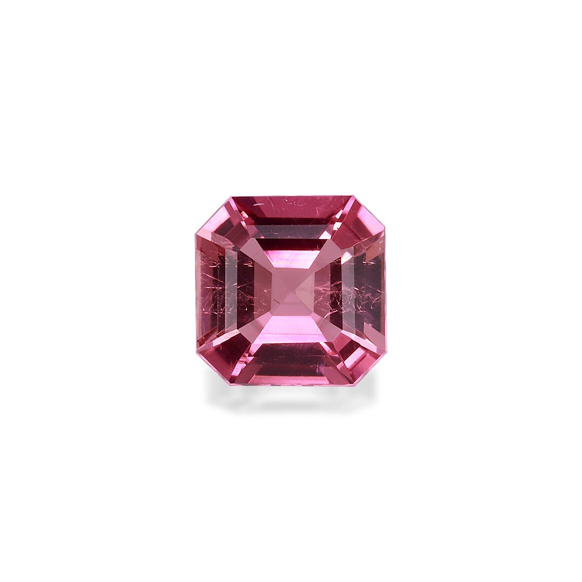 Pink Tourmaline Square Asscher Cut Fuscia Pink