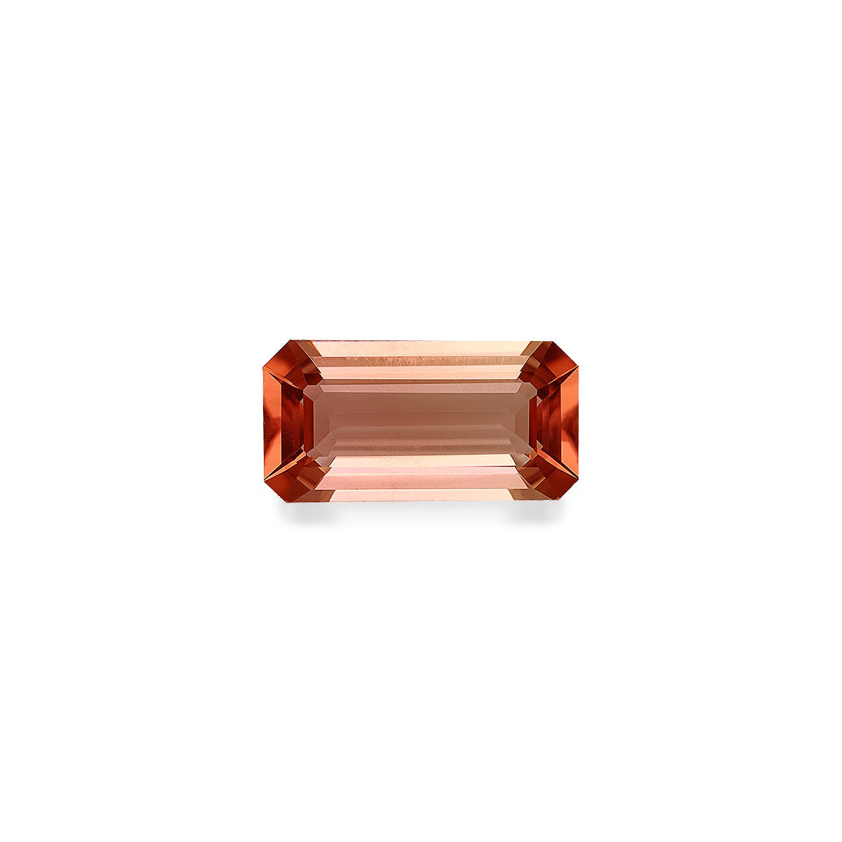 Orange Tourmaline Rectangular Emerald Cut Orange