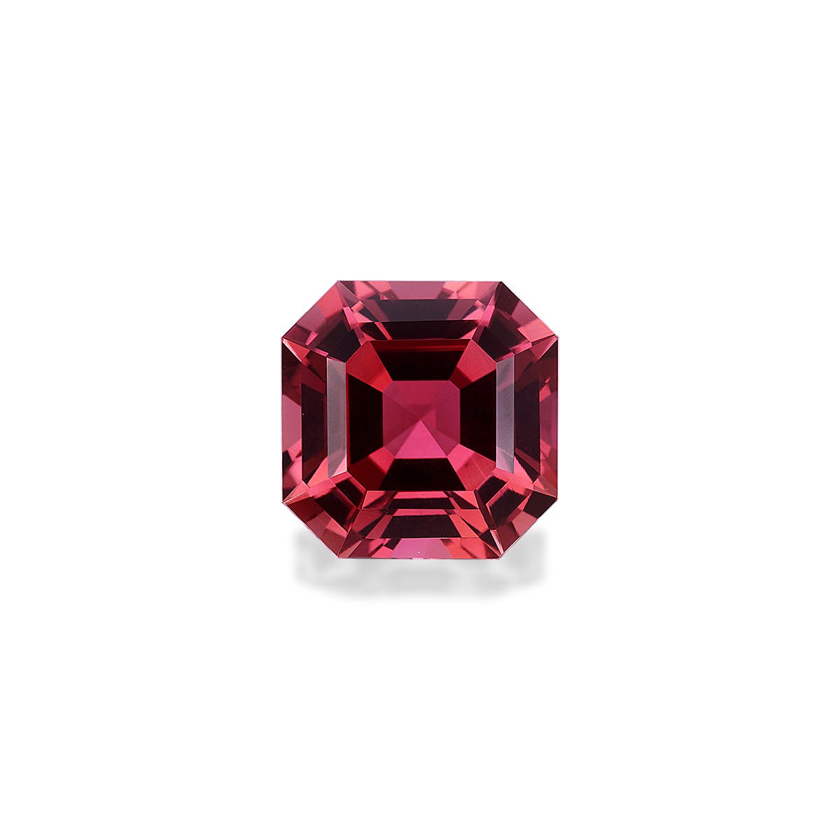 Pink Tourmaline Square Asscher Cut Strawberry Pink