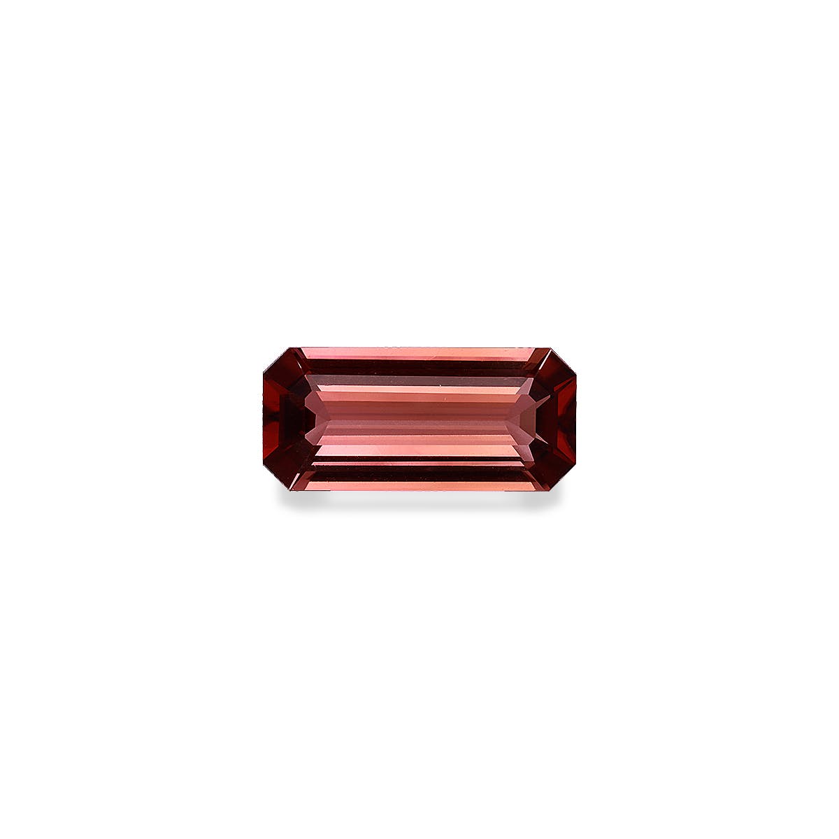 Pink Tourmaline Rectangular Emerald Cut Rosewood Pink