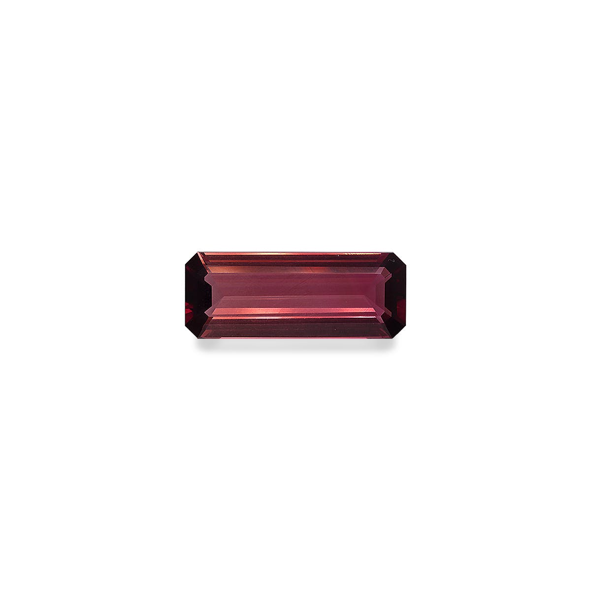 Pink Tourmaline Rectangular Emerald Cut Rosewood Pink