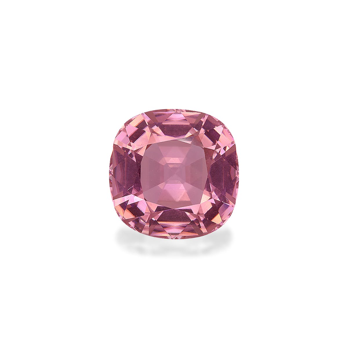 Pink Tourmaline Cushion Fine Step Cut Flamingo Pink