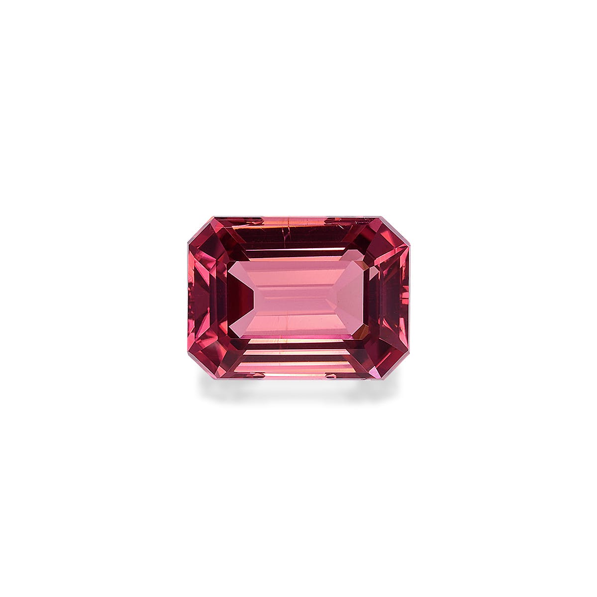 Pink Tourmaline Rectangular Emerald Cut Fuscia Pink