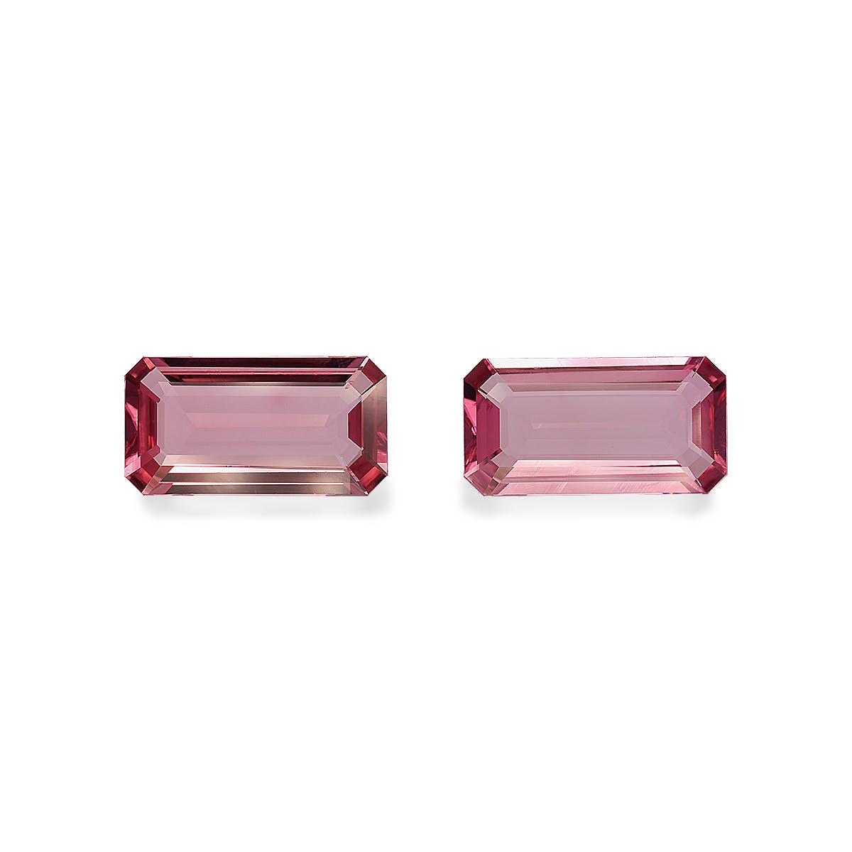 Pink Tourmaline Rectangular Emerald Cut Coral Pink