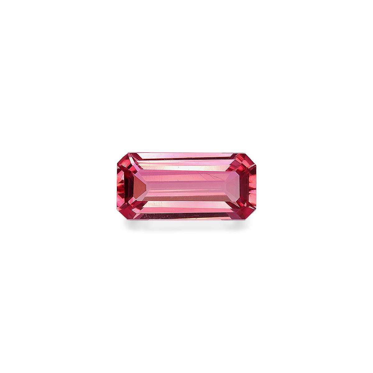 Pink Tourmaline Rectangular Emerald Cut Fuscia Pink