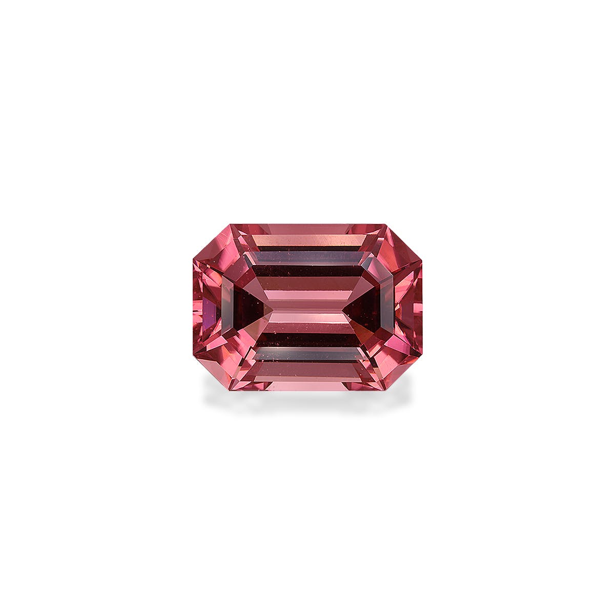 Pink Tourmaline Rectangular Emerald Cut Rosewood Pink